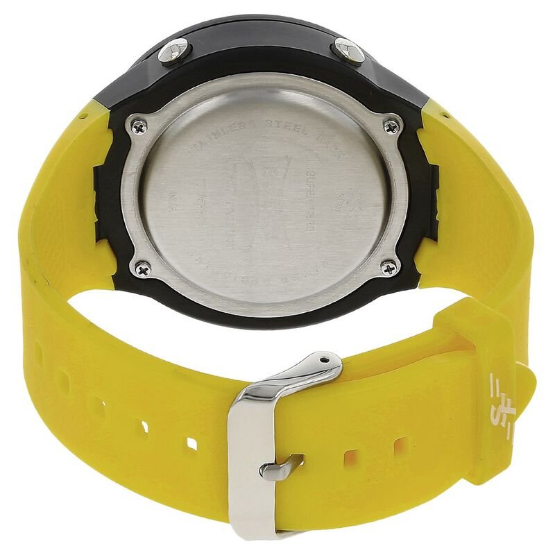SONATA SF Digital Dial Yellow Plastic Strap Watch for Men NM77035PP03A